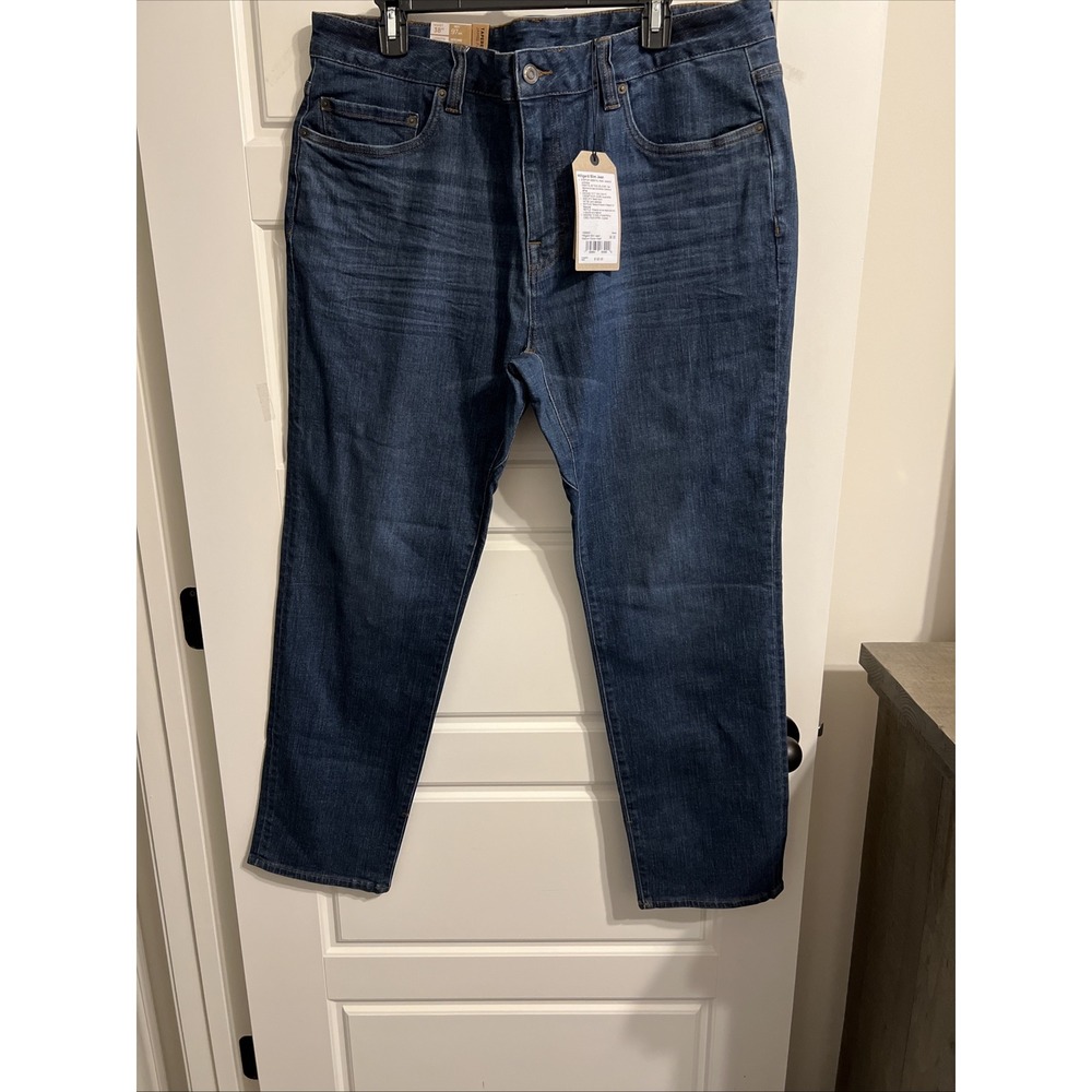 prAna Jeans Mens 38x30 Blue Medium Classic Ozone Wash Hillgard Slim Fit Tapered